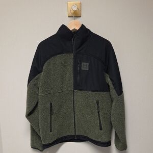 Under Armour Men's Mission Boucle Swacket Zip Jacket Green & Black, Size Medium